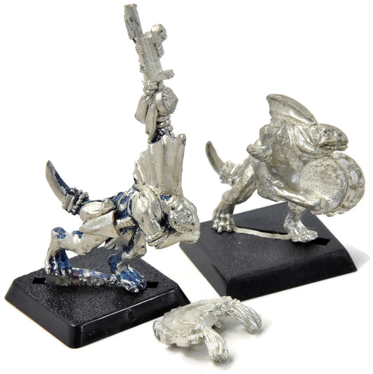 LIZARDMEN Skink Command #3 METAL Warhammer Fantasy
