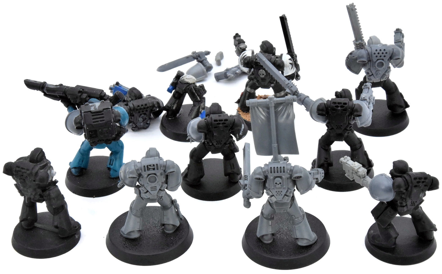 SPACE MARINES 10 Tactical Marines #8 Missing Parts Warhammer 40K