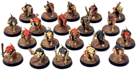 SKAVEN 20 Clanrats #3 Warhammer Sigmar WELL PAINTED