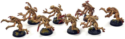 TYRANIDS 8 Genestealers #2 WELL PAINTED Warhammer 40K