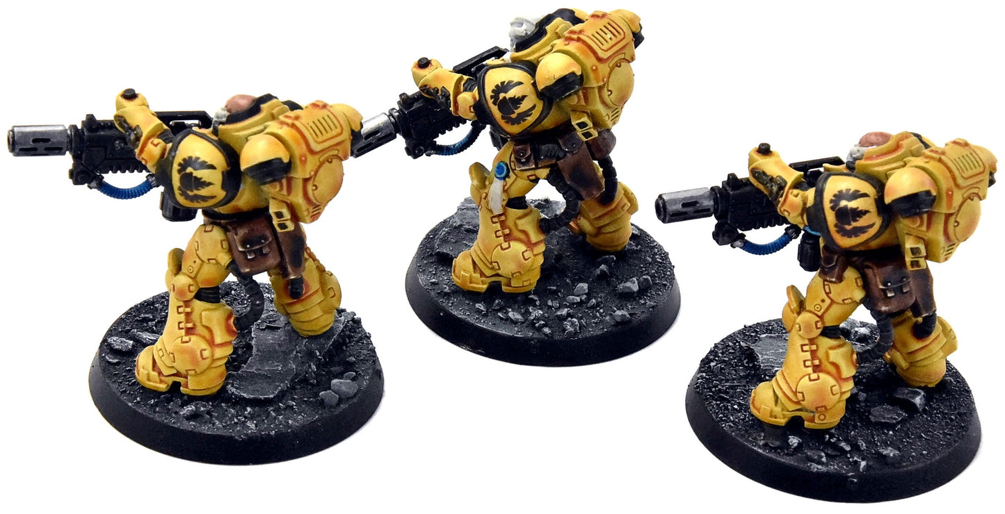 SPACE MARINES Imperial Fists 3 Eradicators #3 WELL PAINTED Warhammer 40K