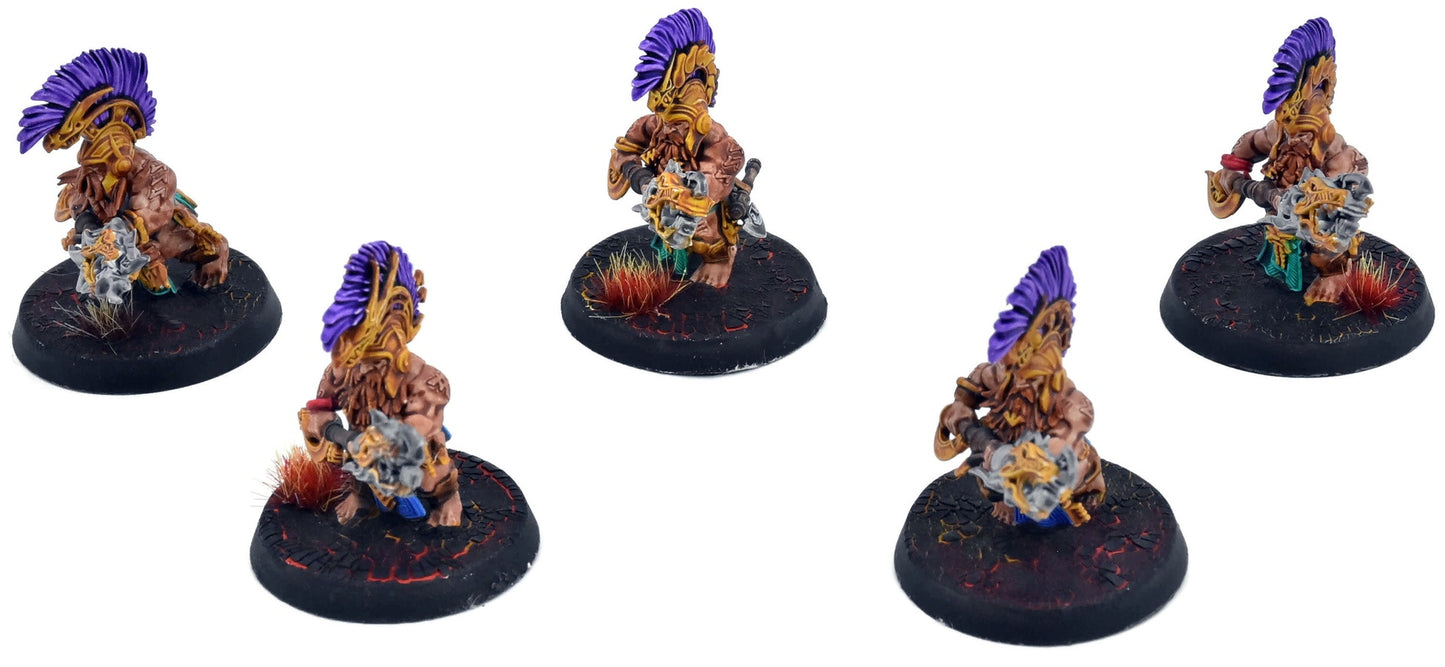 FYRESLAYERS 5 Auric Hearthguard #1 WELL PAINTED Warhammer Sigmar 4193