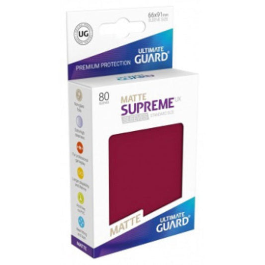Ultimate Guard Sleeves Supreme Ux Matte Burgundy 80Ct