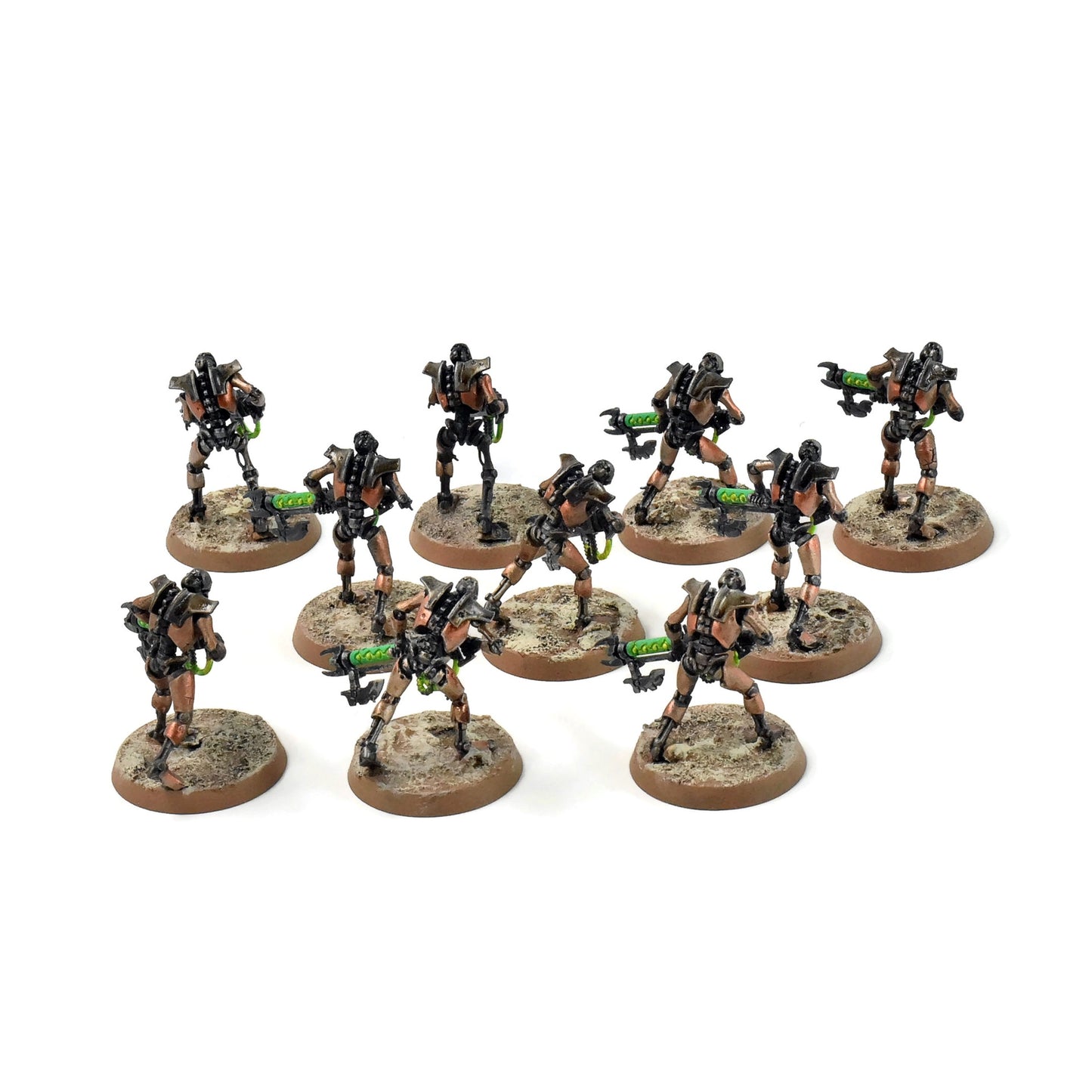 NECRONS 10 Warriors #2 WELL PAINTED Warhammer 40K