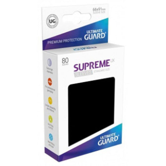 Ultimate Guard Sleeves Supreme Ux Black 80Ct