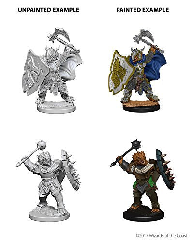 Figurines non peintes D&amp;D Wv4 Dragonborn Paladin mâle