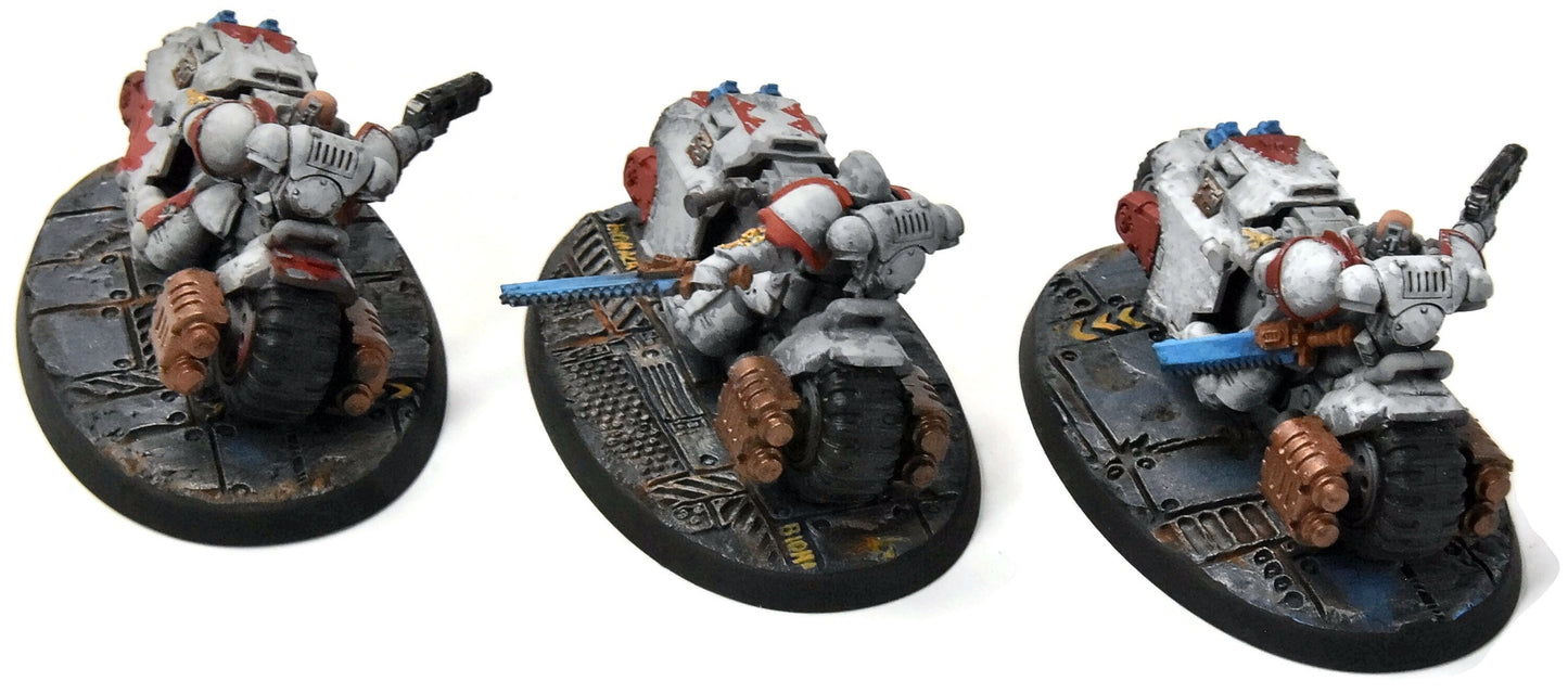 SPACE MARINES White Scars 3 Outriders #1 PRO PAINTED Warhammer 40K