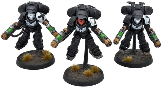 SPACE MARINES 3 Raven Guard Primaris Inceptors #2 WELL PAINTED Warhammer 40K