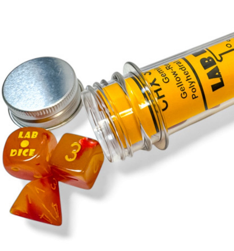 Gemini 7-die Set Polyhedral Red/yellow Luminary