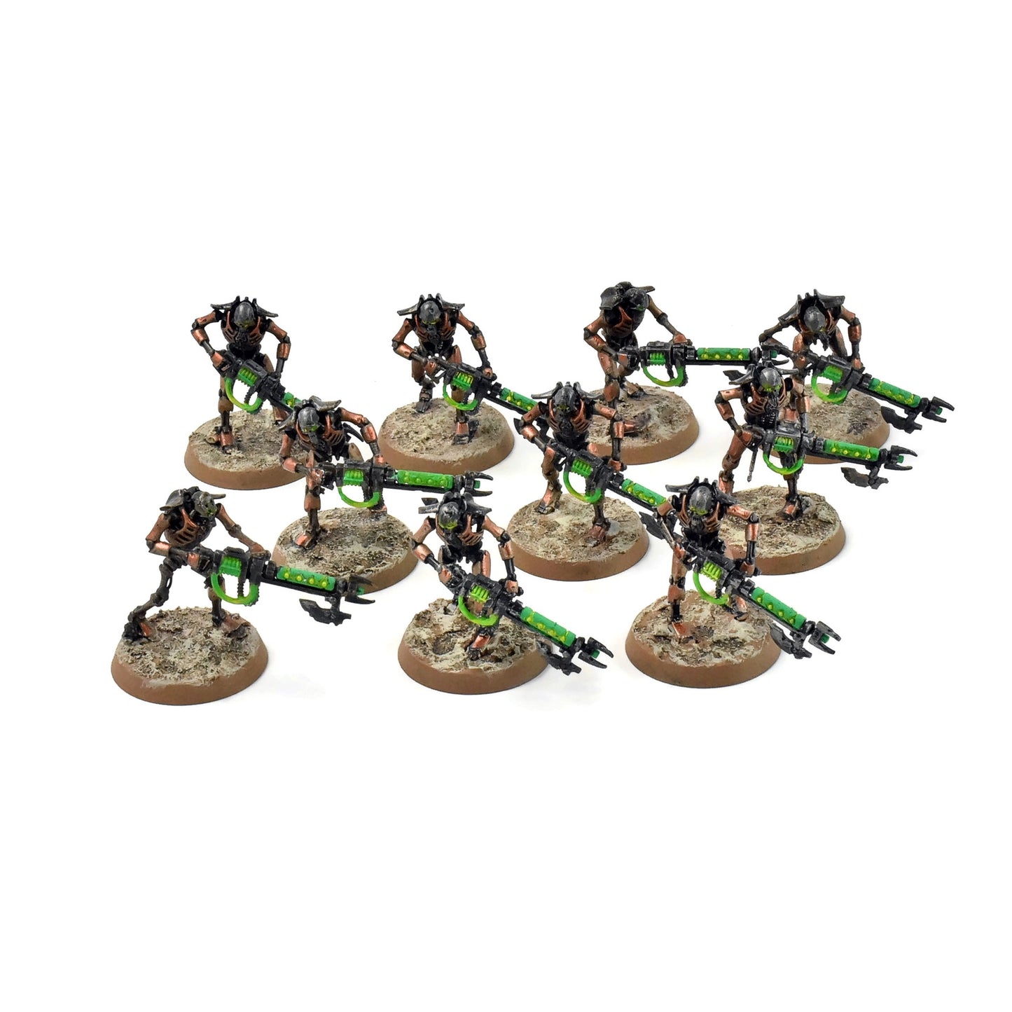NECRONS 10 Warriors #4 WELL PAINTED Warhammer 40K