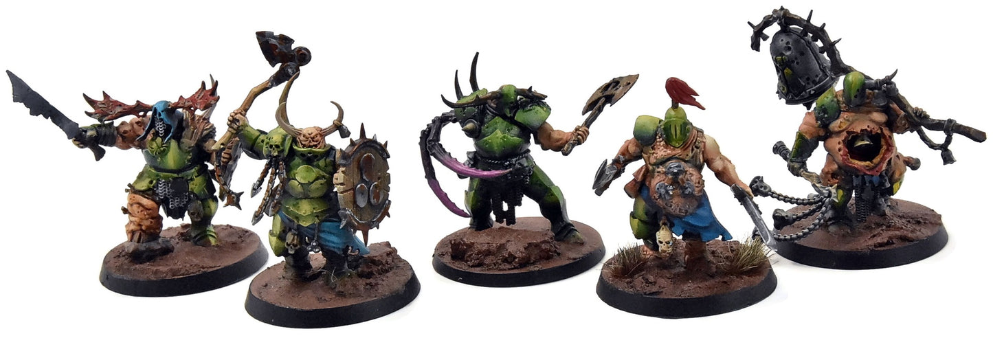 MAGGOTKIN OF NURGLE 5 Putrid Blightkings #1 WELL PAINTED Sigmar