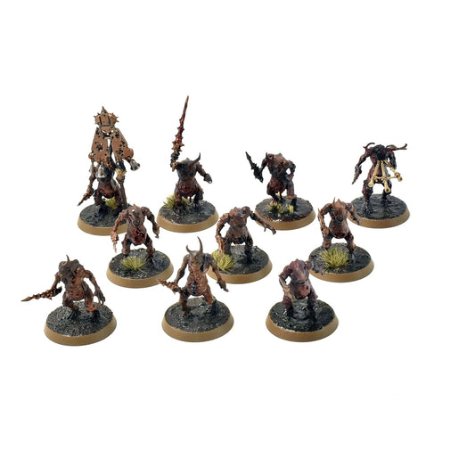 CHAOS DAEMONS 10 Plaguebearers #3 PRO PAINTED 40K SIGMAR