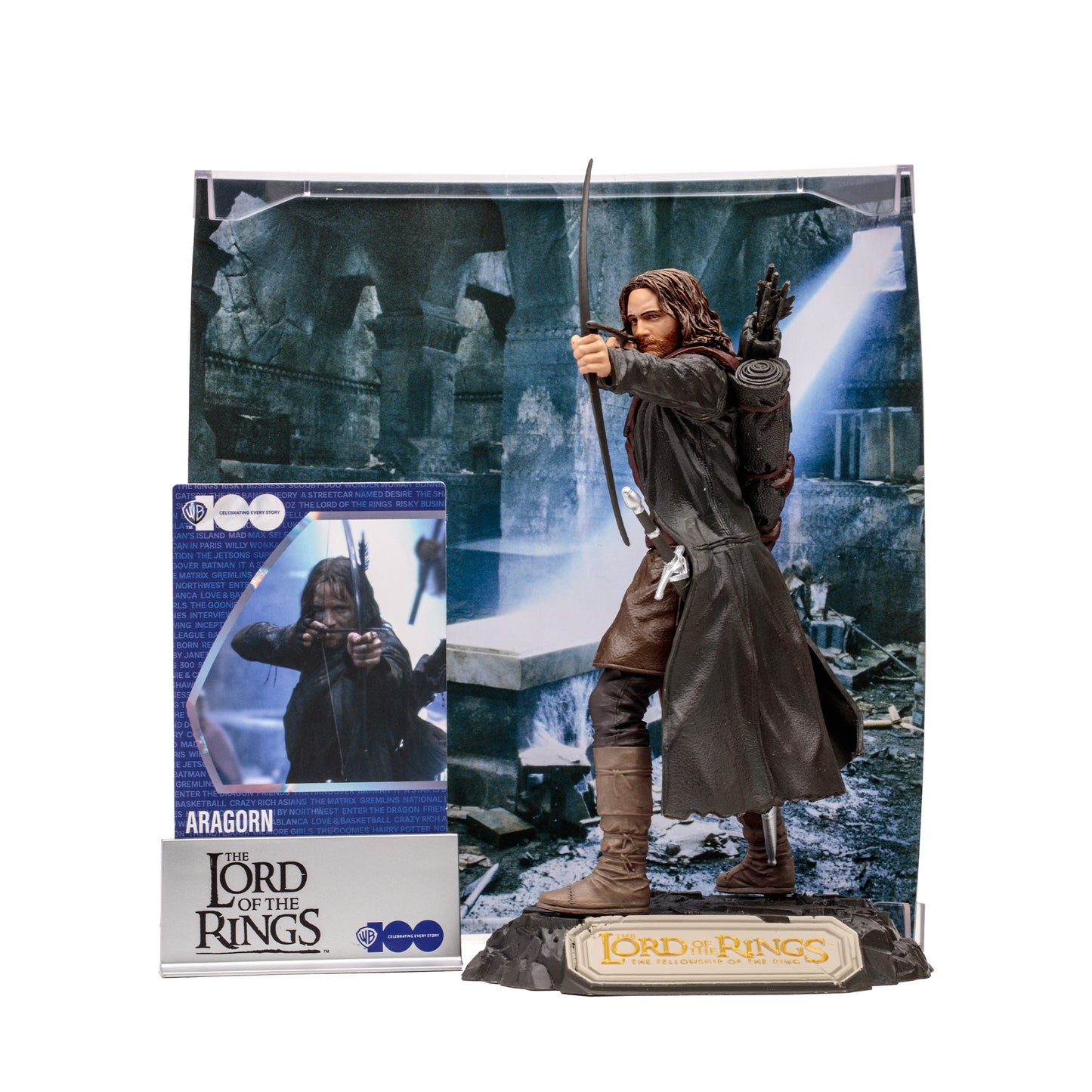 Figurine Aragorn de 15 cm (6 pouces) de Mcfarlane Movie Maniacs, tirée du Seigneur des Anneaux.