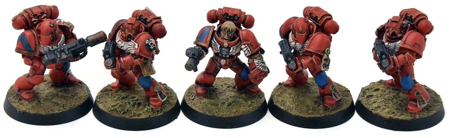 BLOOD ANGELS 10 Tactical Space Marines #1 WELL PAINTED Warhammer 40K