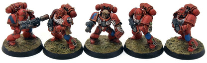 BLOOD ANGELS 10 Tactical Space Marines #1 WELL PAINTED Warhammer 40K