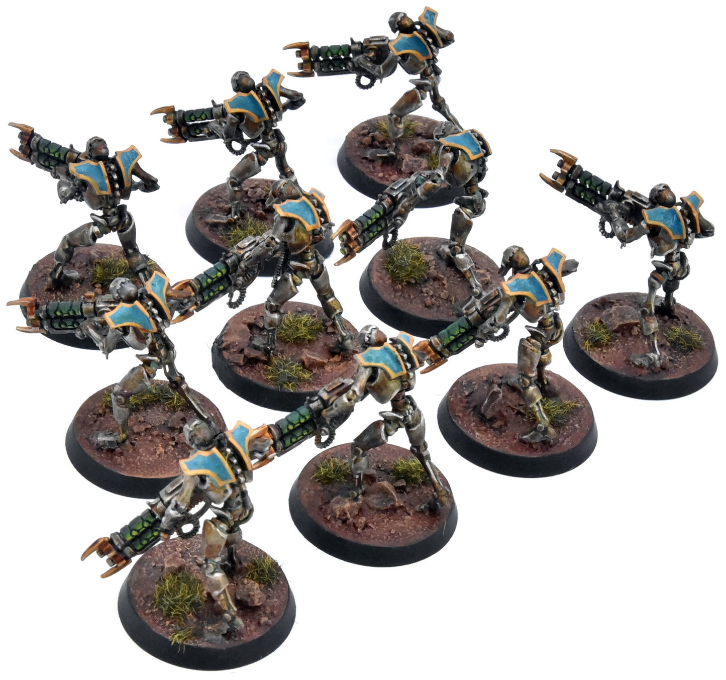 NECRONS 10 Warriors #1 WELL PAINTED Warhammer 40K 6377