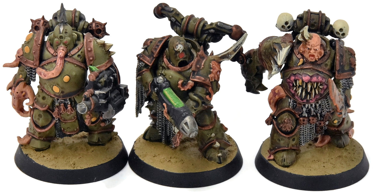 DEATH GUARD 7 Plague Marines #4 WELL PAINTED Warhammer 40K