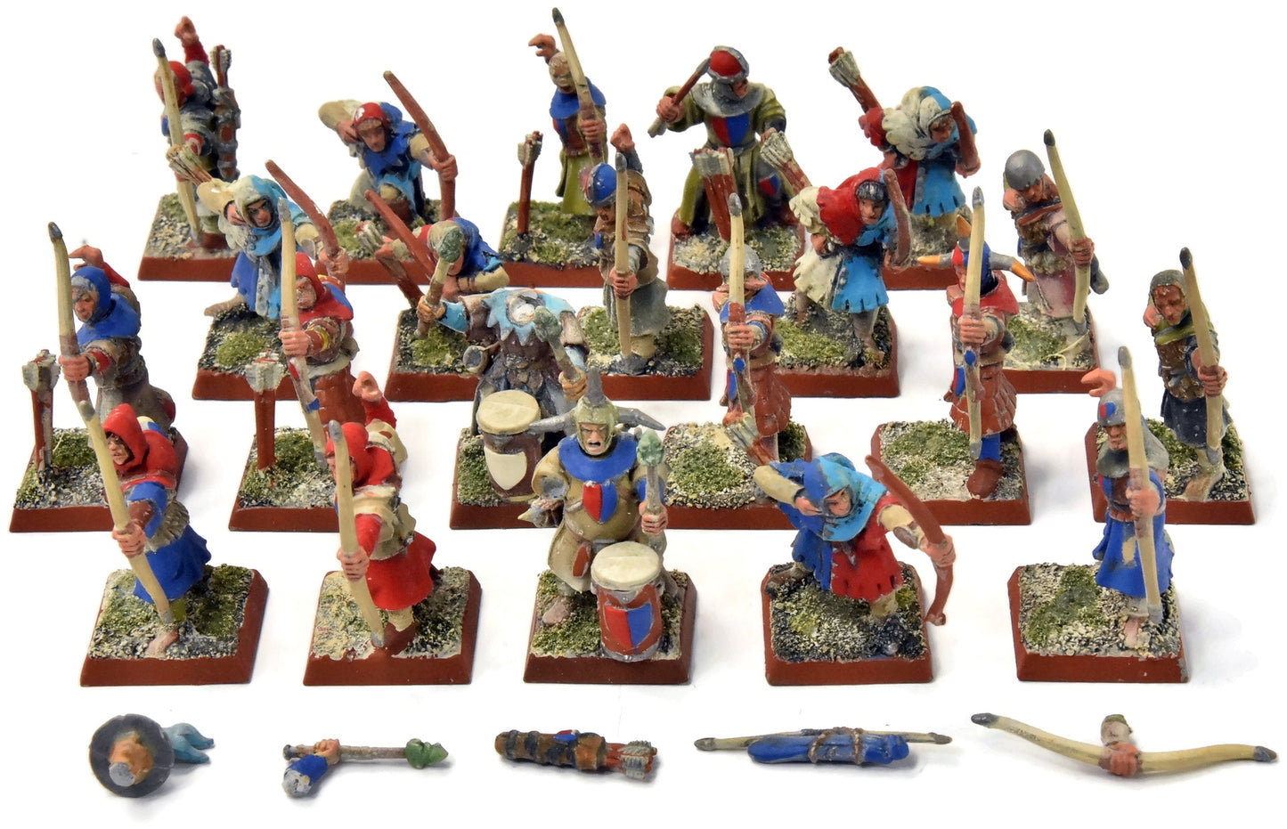 BRETONNIA 21 Peasant Bowmen #1 Warhammer Fantasy Old World METAL