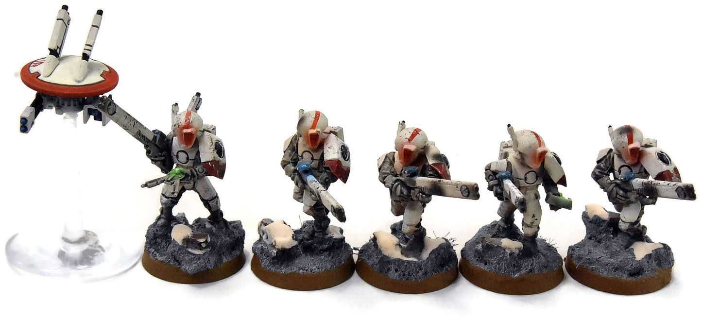 TAU EMPIRE 10 Fire Warriors #2 WELL PAINTED Warhammer 40K