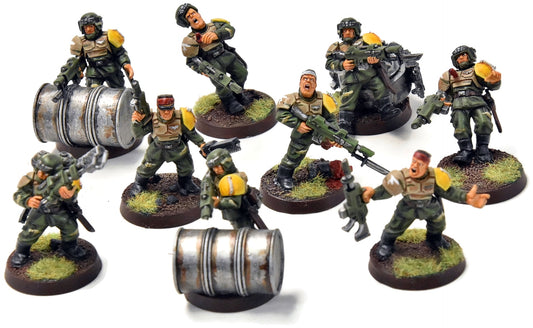ASTRA MILITARUM 9 Cadian Shock Troops #7 WELL PAINTED Warhammer 40K