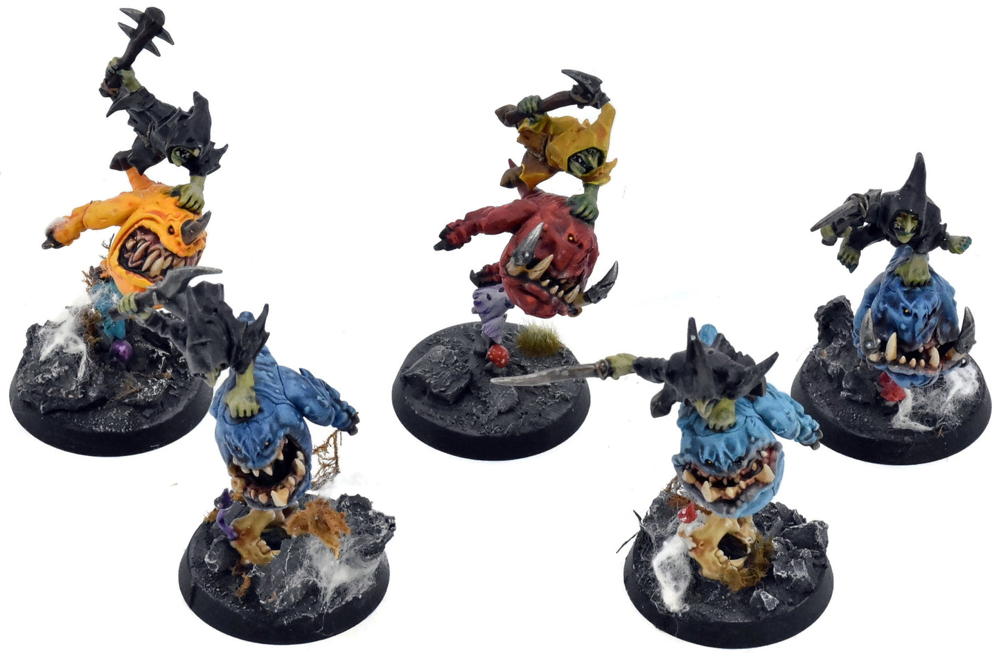 GLOOMSPITE GITZ 5 Squig Hoppers #3 WELL PAINTED Warhammer Sigmar