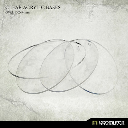 Clear Acrylic Bases - Oval 150x94mm (4)