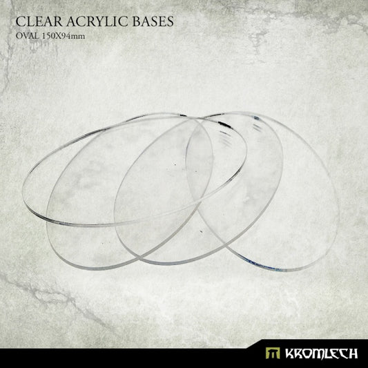 Clear Acrylic Bases - Oval 150x94mm (4)