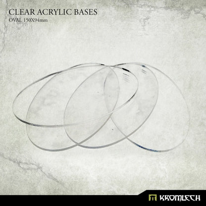 Clear Acrylic Bases - Oval 150x94mm (4)