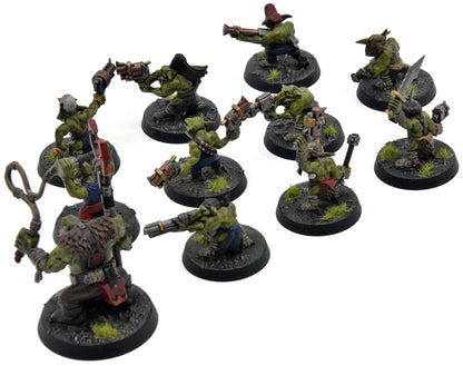 ORKS 10 Gretchin Squad with runtherd #2 WELL PAINTED Warhammer 40K