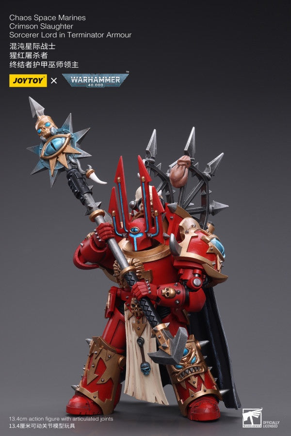 Crimson Slaughter Sorcerer Lord in Terminator Armour Chaos Space Marines Joy Toy