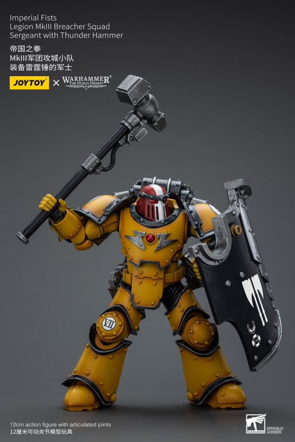 Legion MkIII Breacher Squad Sergeant with Thunder Hammer Imperial Fists Joy Toy