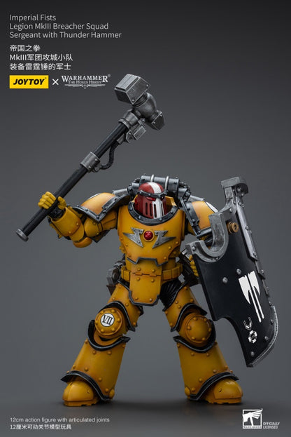 Legion MkIII Breacher Squad Sergeant with Thunder Hammer Imperial Fists Joy Toy