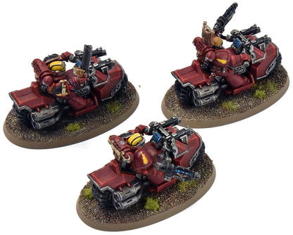 BLOOD ANGELS 3 Scout Bike #2 WELL PAINTED Warhammer 40K Bikes