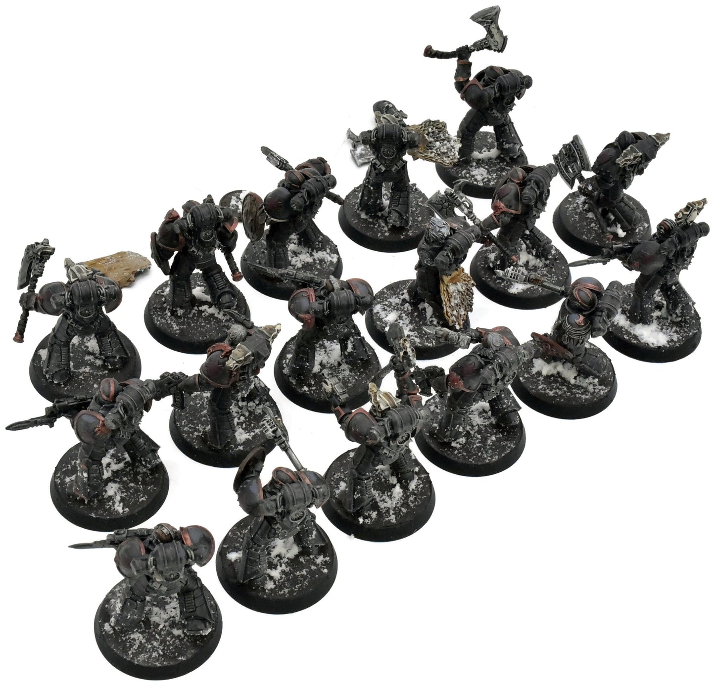 SPACE MARINES 17 Tactical Marines #1 WELL PAINTED Warhammer 40K Missing One Arm