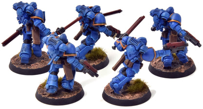 SPACE MARINES 5 Assault Intercessors #1 WELL PAINTED Warhammer 40K 4330