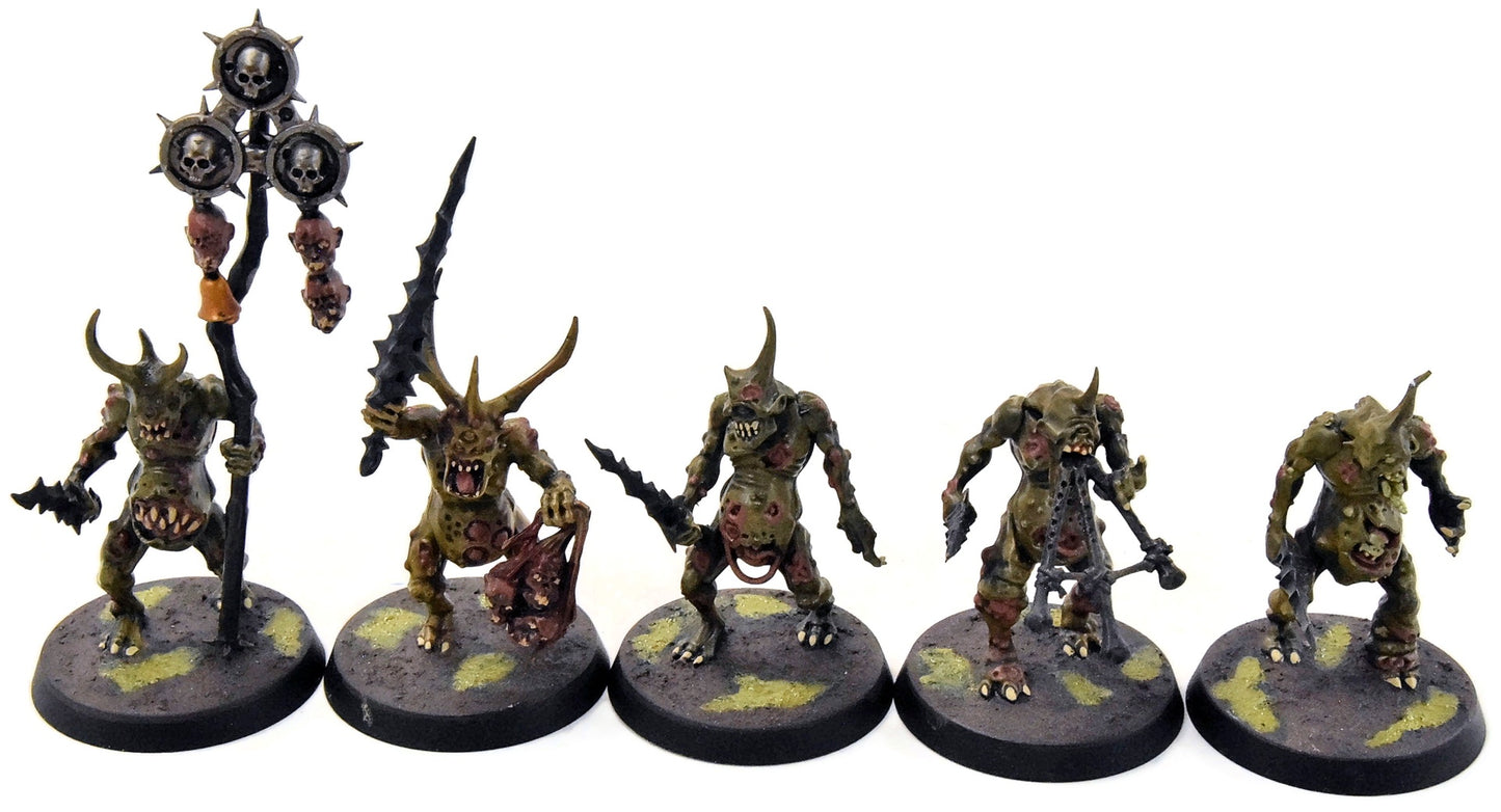 MAGGOTKIN OF NURGLE 10 Plaguebearers #1 WELL PAINTED Sigmar