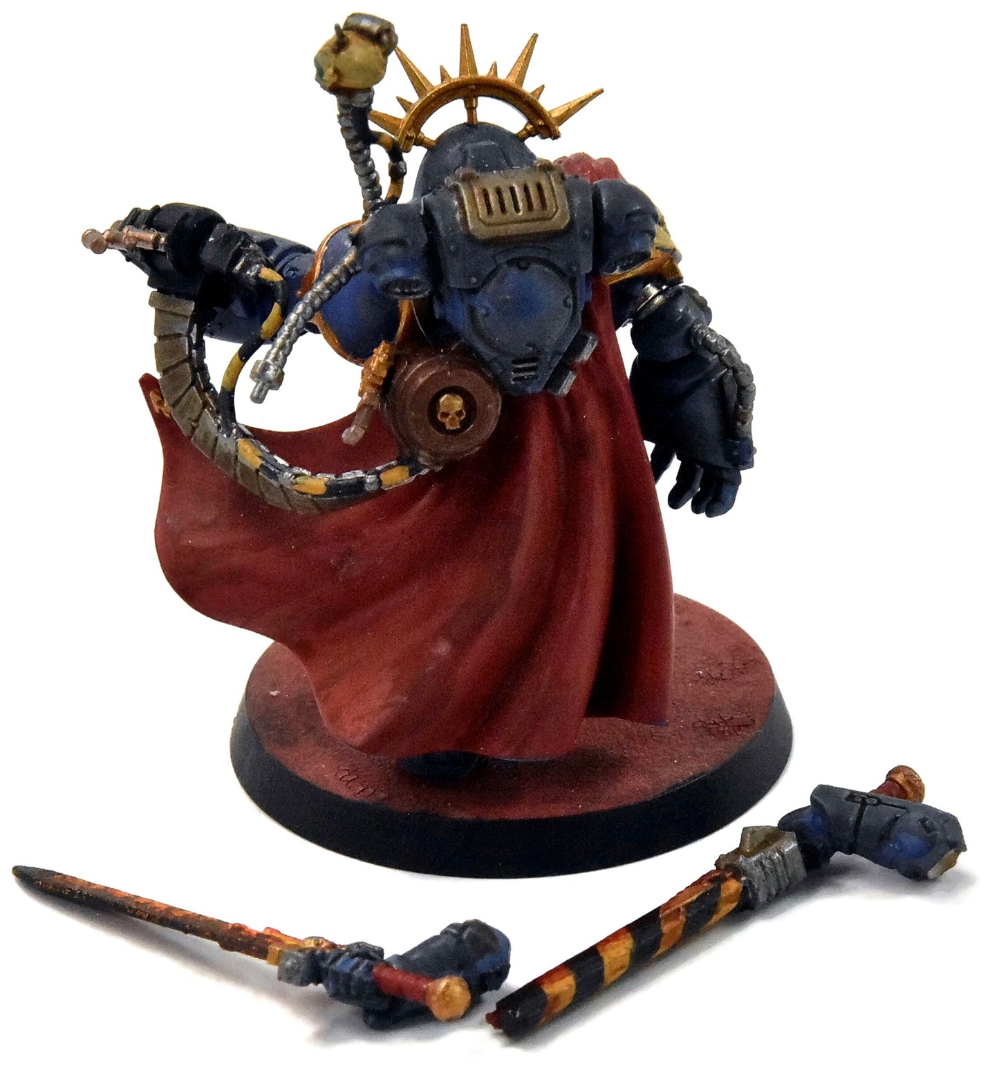 SPACE MARINES Captain In Gravis Armour #2 WELL PAINTED Warhammer 40K