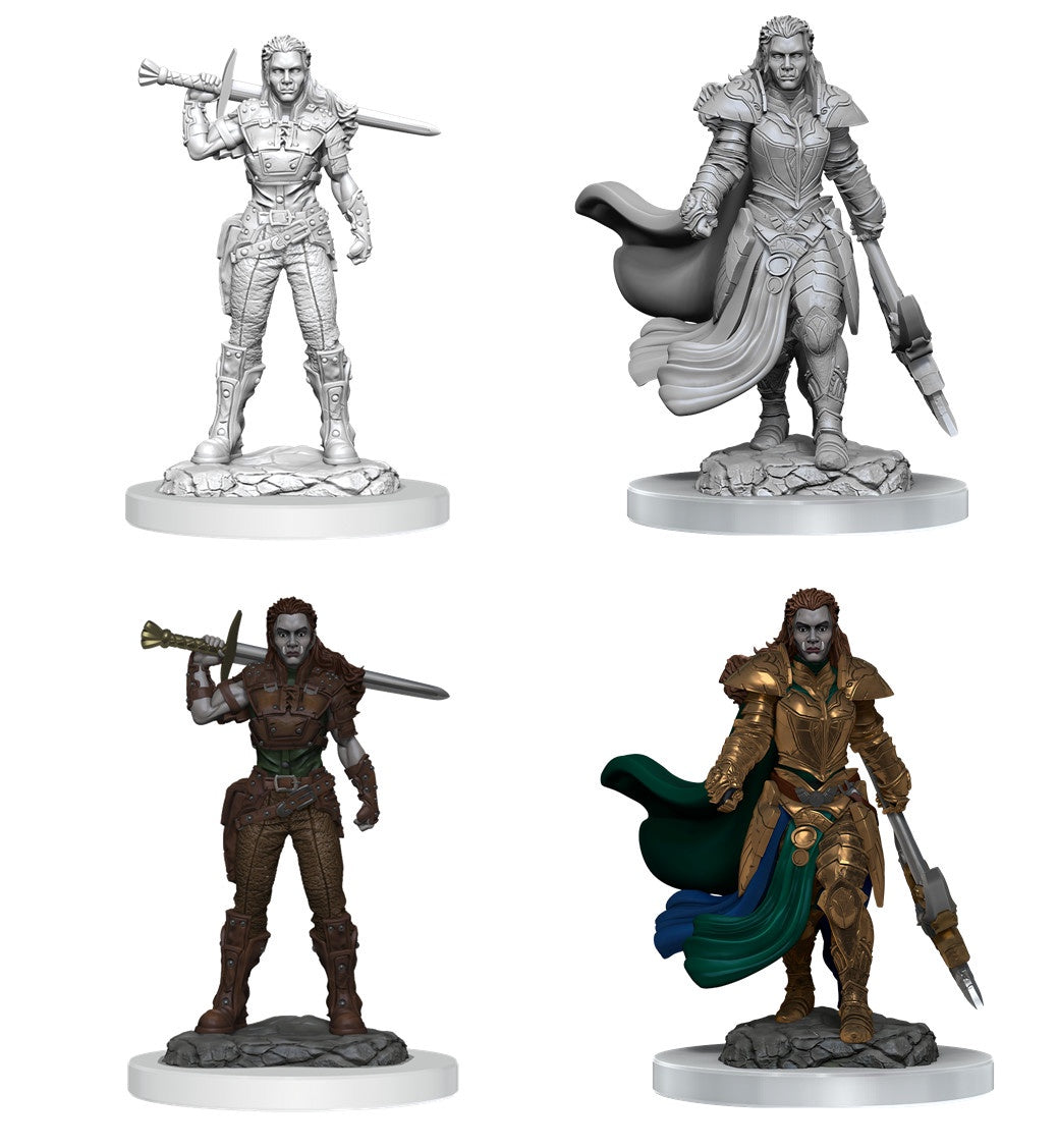 D&d Unpainted Minis Wv20 Orc Fighter Female
