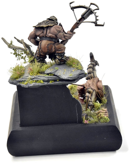 OGOR MAWTRIBES Ogor Hunter Maneater Beastmen Diorama PRO PAINTED
