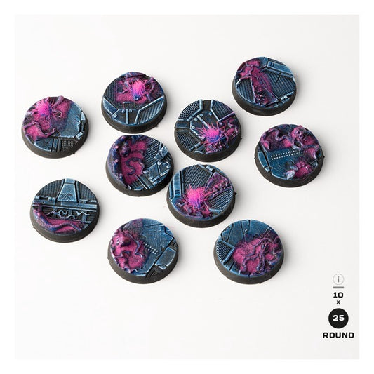 Alien Infestation Bases Round 25mm (x10)