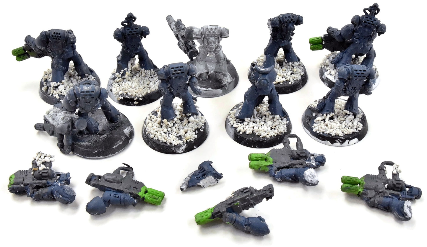 SPACE WOLVES 9 Space Wolf Torsos #1 Heavy Glued 40K BAD CONDITION