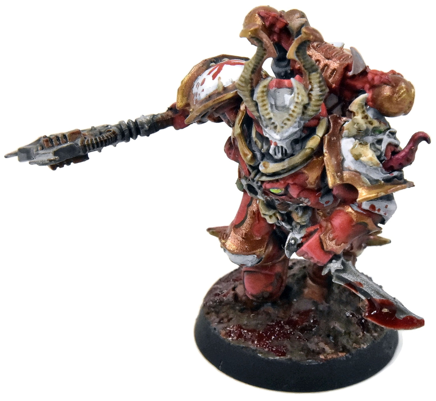 CHAOS SPACE MARINES Chaos Champion #1 WELL PAINTED Warhammer 40K