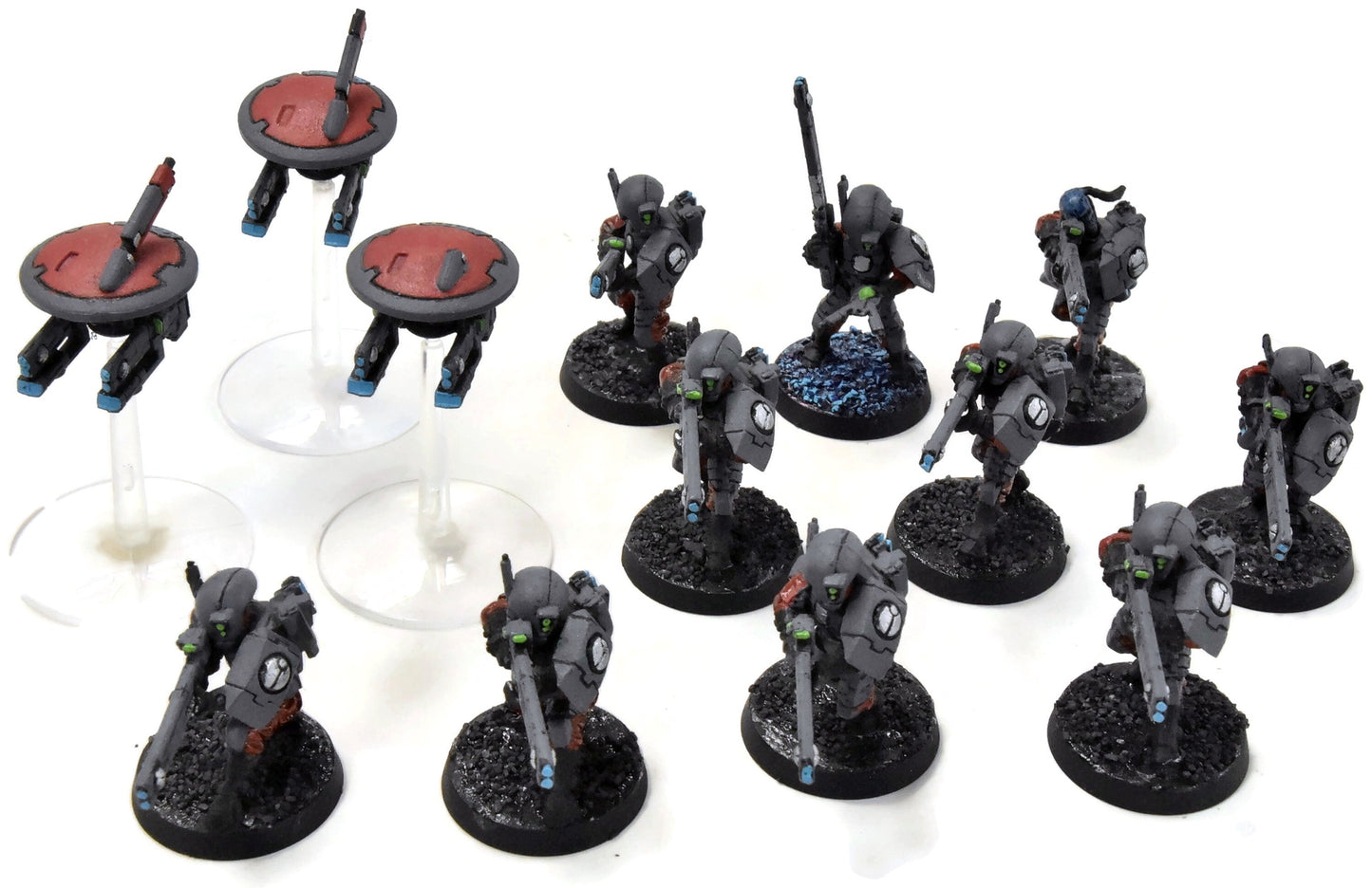 TAU EMPIRE 10 Fire Warriors #7 WELL PAINTED Warhammer 40K
