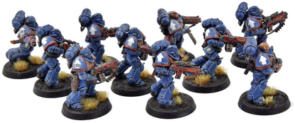 SPACE MARINES 10 Intercessors #2 WELL PAINTED Ultramarines 40K