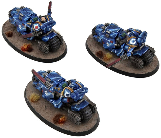 SPACE MARINES 3 Outriders #1 WELL PAINTED Warhammer 40K
