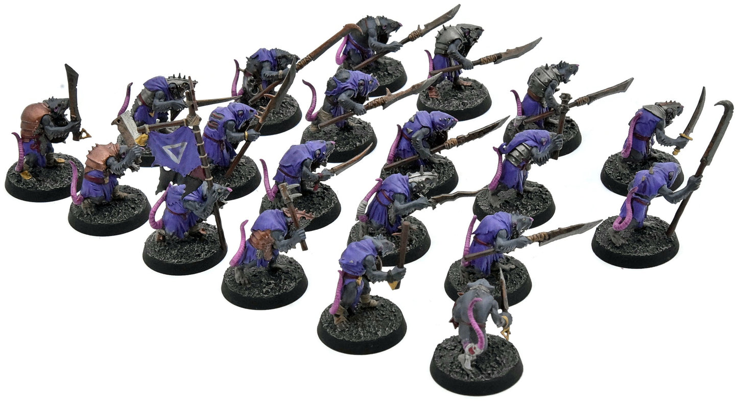 SKAVEN 20 Clanrats #1 WELL PAINTED Warhammer Sigmar