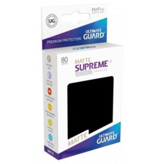 Ultimate Guard Sleeves Supreme Ux Matte Black 80Ct