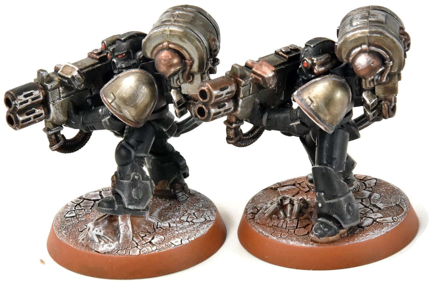 SPACE MARINES 2 Marines with Heavy Melta #1 WELL PAINTED Warhammer 40K