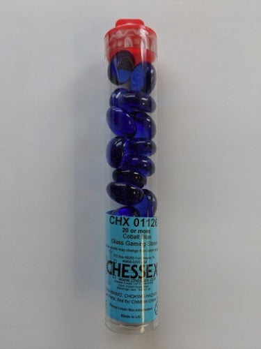Glass Stones Cobalt Blue (Qty 20+) 5.5 inches Tube Chessex (CHX01126*)