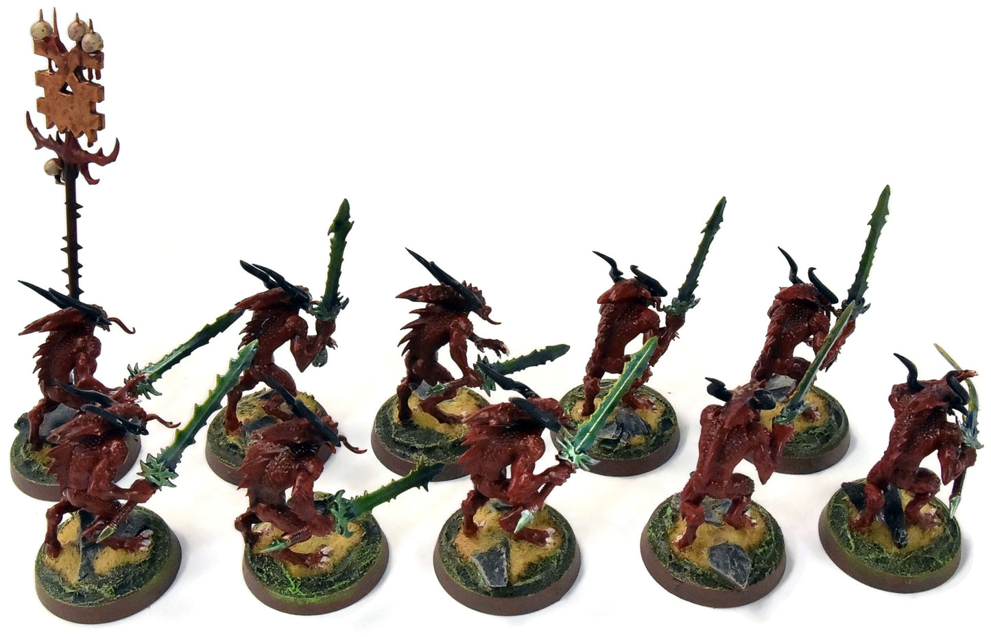 BLADES OF KHORNE 10 Bloodletters #2 WELL PAINTED Sigmar